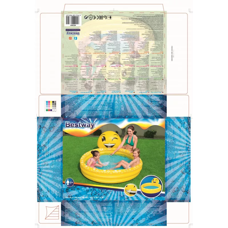 Piscina hinchable Bestway 53081 ovalada 282L para niños a partir de 2 años