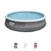 Piscina desmontable Bestway 57372 piscina hinchable redonda 12362 L gris