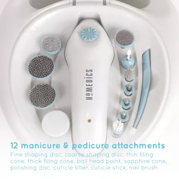 Set de manicura y pedicura HoMedics MAN-3023A-EU 2 accesorios plástico azul blanco