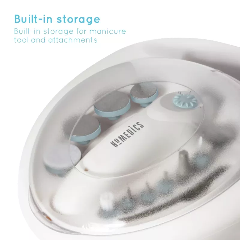 Set de manicura y pedicura HoMedics MAN-3023A-EU 2 accesorios plástico azul blanco