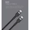 Cable USB-C a USB-C Orsen S53, 1 m, 3 A, rojo