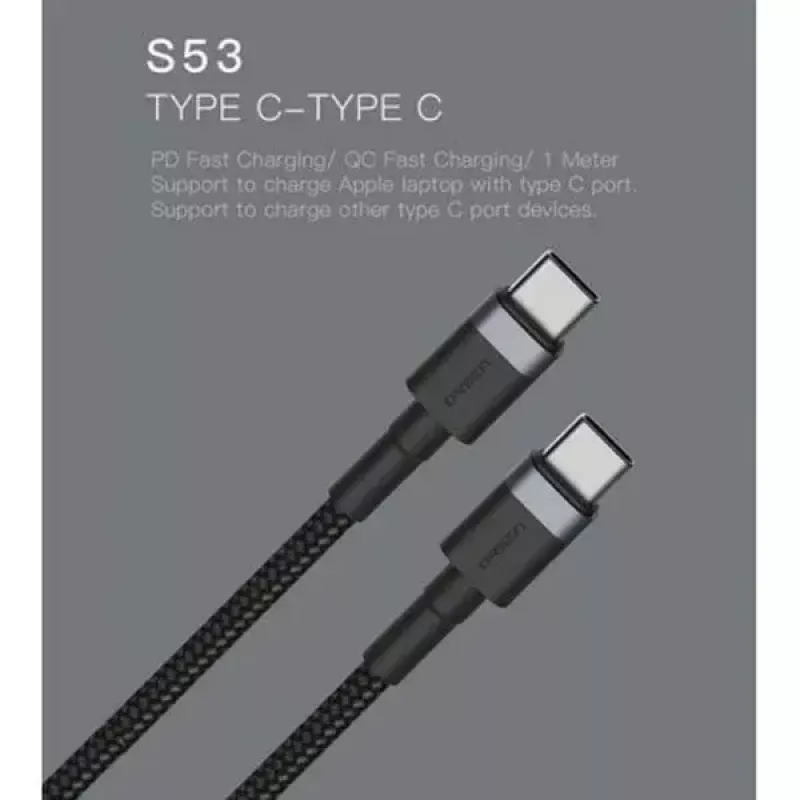 Cable USB-C a USB-C Orsen S53, 1 m, 3 A, rojo