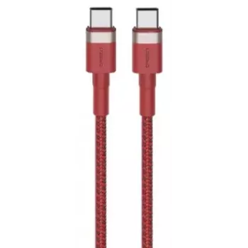 Cable USB-C a USB-C Orsen S53, 1 m, 3 A, rojo