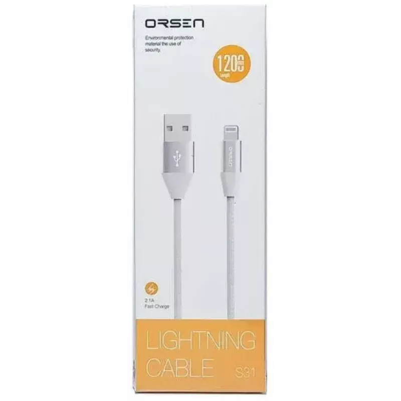 Cable de datos Micro-USB Orsen S32 2.1A 1,2 m gris