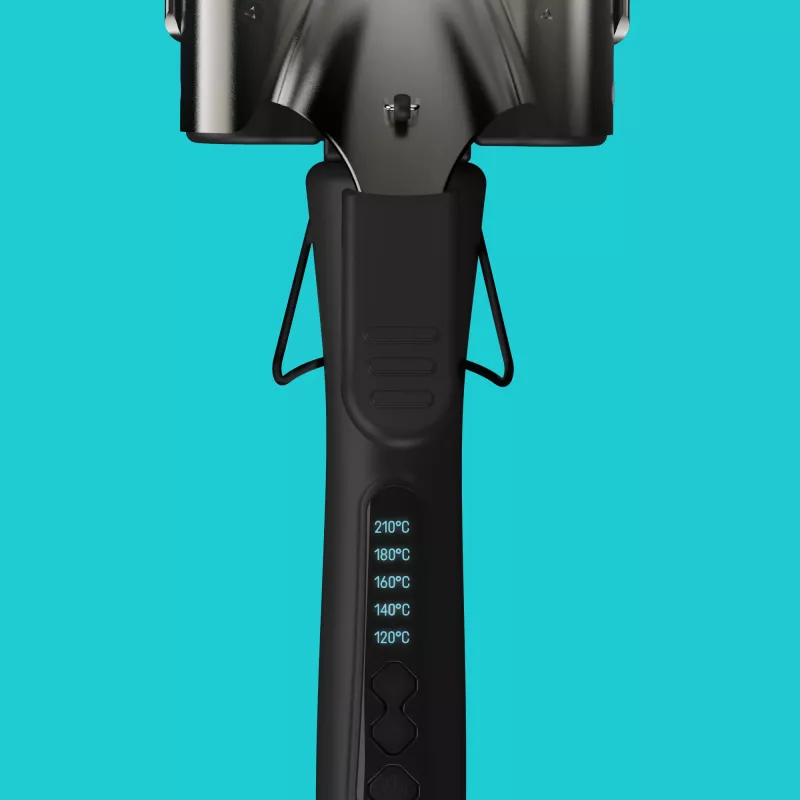 Rizador Revamp Progloss Deep Beach Waver Texturizing iron Warm negro 3 m
