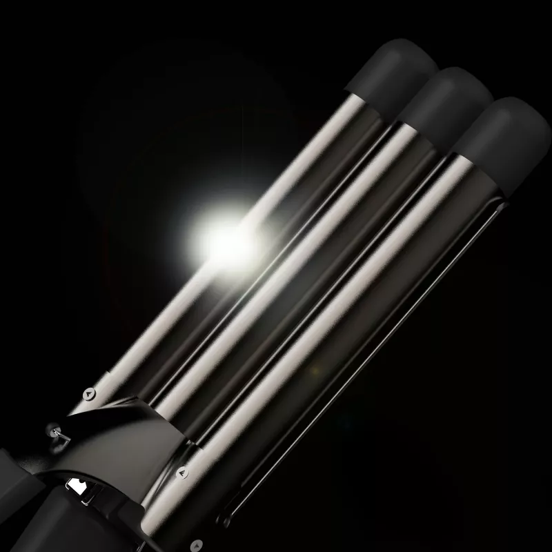 Rizador Revamp Progloss Deep Beach Waver Texturizing iron Warm negro 3 m