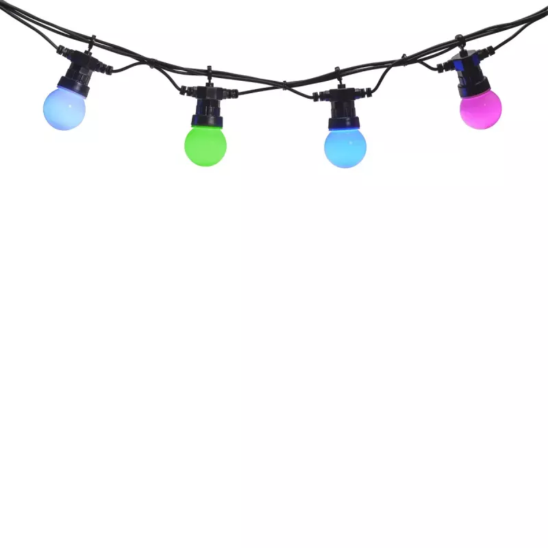 Denver SLP-515 Guirnalda de luces LED inteligente Wi-Fi para fiestas, 15 bombillas, 14 m