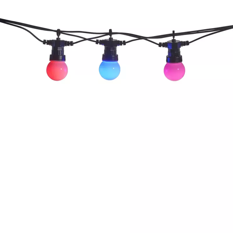Denver SLP-515 Guirnalda de luces LED inteligente Wi-Fi para fiestas, 15 bombillas, 14 m
