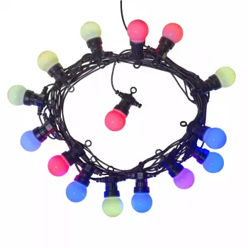 Denver SLP-515 Guirnalda de luces LED inteligente Wi-Fi para fiestas, 15 bombillas, 14 m