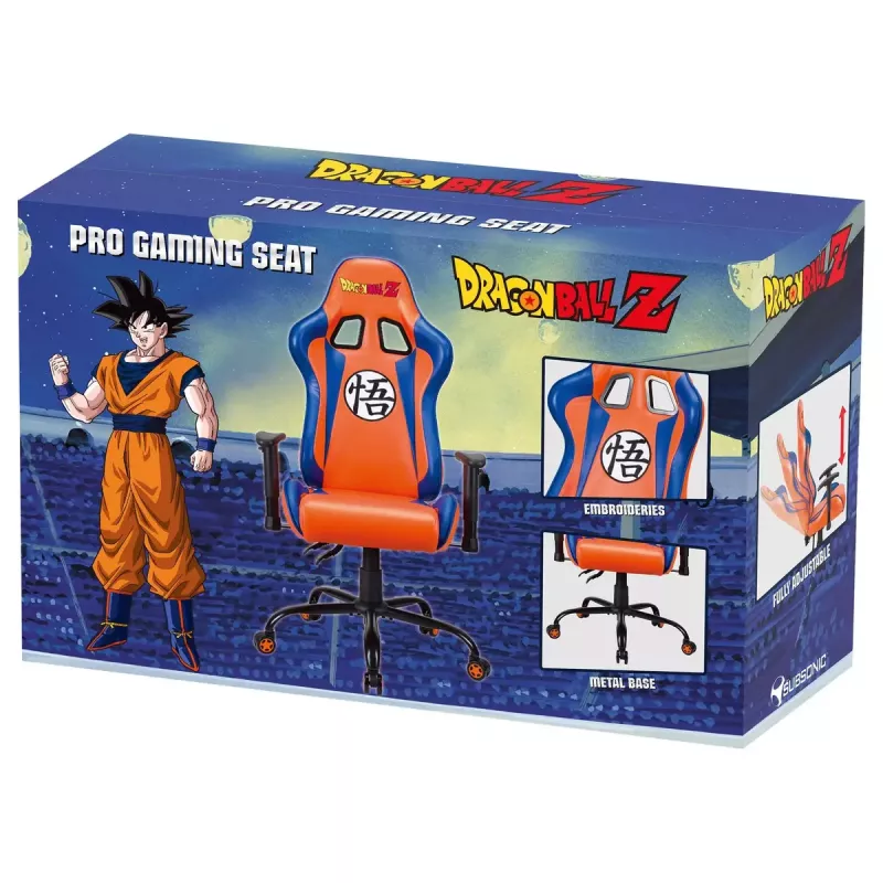 Silla gaming para PC Subsonic DBZ asiento acolchado gris naranja 125 kg