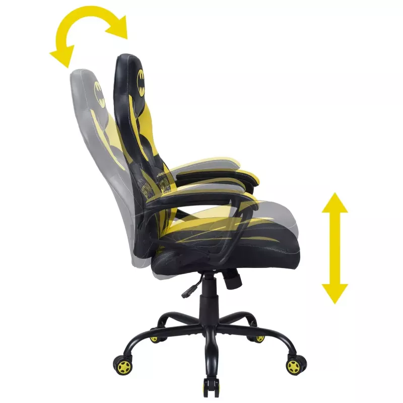 Silla gaming para PC Subsonic Batman Junior asiento acolchado negro amarillo