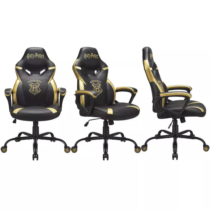 Silla gaming para PC Subsonic Junior Hogwarts asiento acolchado negro amarillo