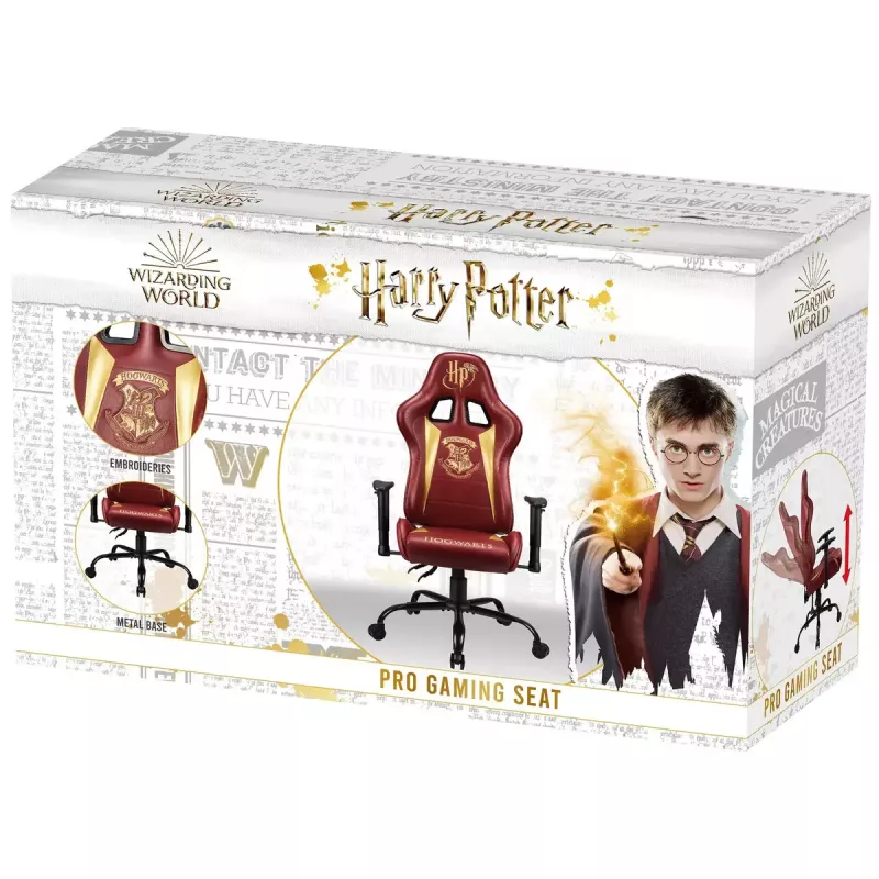 Silla gaming para PC Subsonic Hogwarts asiento acolchado marrón 125 kg