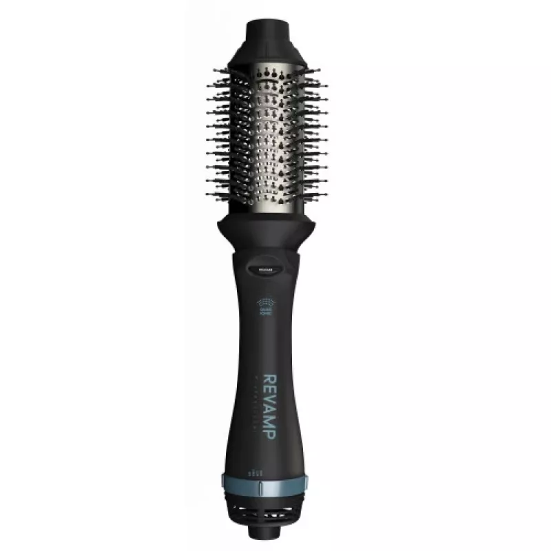 Cepillo de aire caliente Revamp Progloss Volume & Style Hot Brush negro 1000 W 3 m