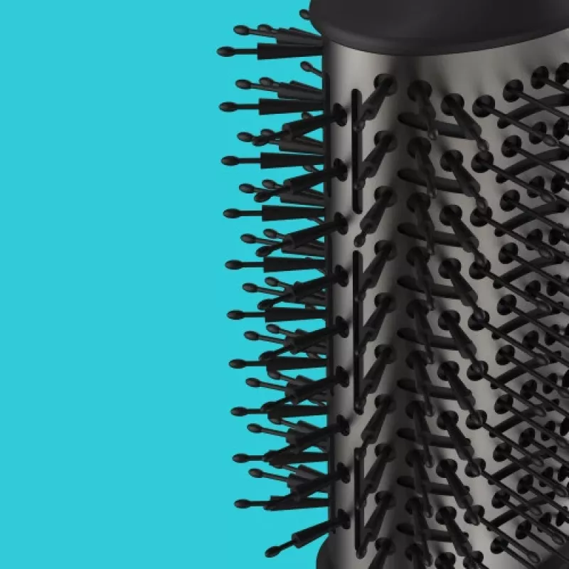 Cepillo de aire caliente Revamp Progloss Volume & Style Hot Brush negro 1000 W 3 m