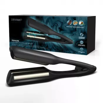 Rizador Revamp Progloss 2 en 1 Beach & Volume Waver negro 3 m