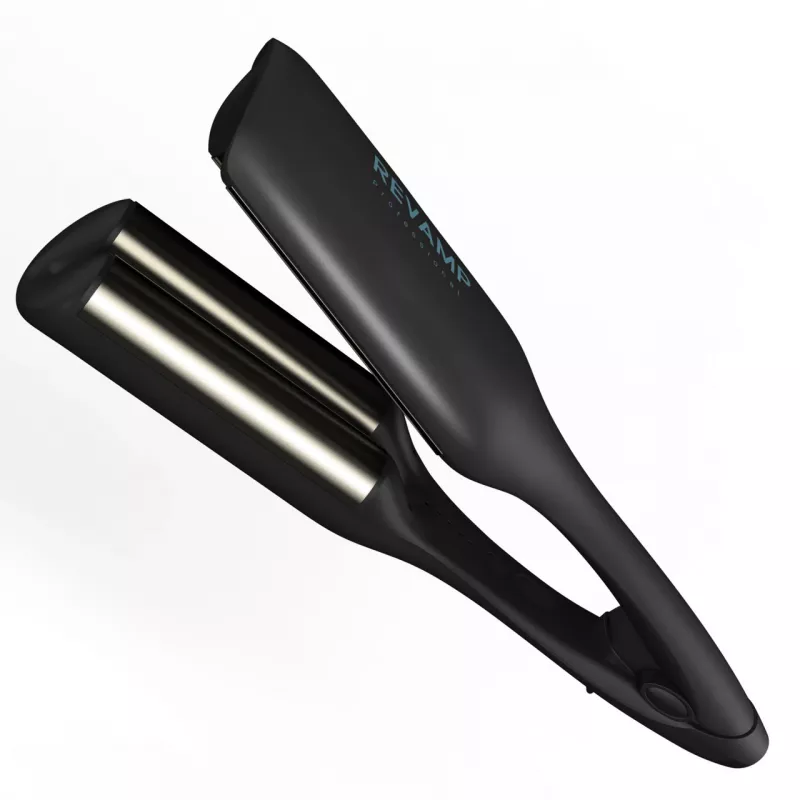 Rizador Revamp Progloss 2 en 1 Beach & Volume Waver negro 3 m