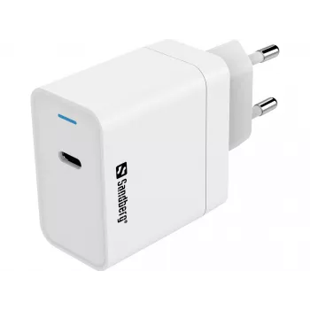 Cargador AC Sandberg USB-C PD65W EU interior universal blanco