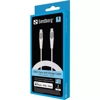 Cable Sandberg USB-C PD to Lightning MFI 2M PRO 2m Lightning USB C