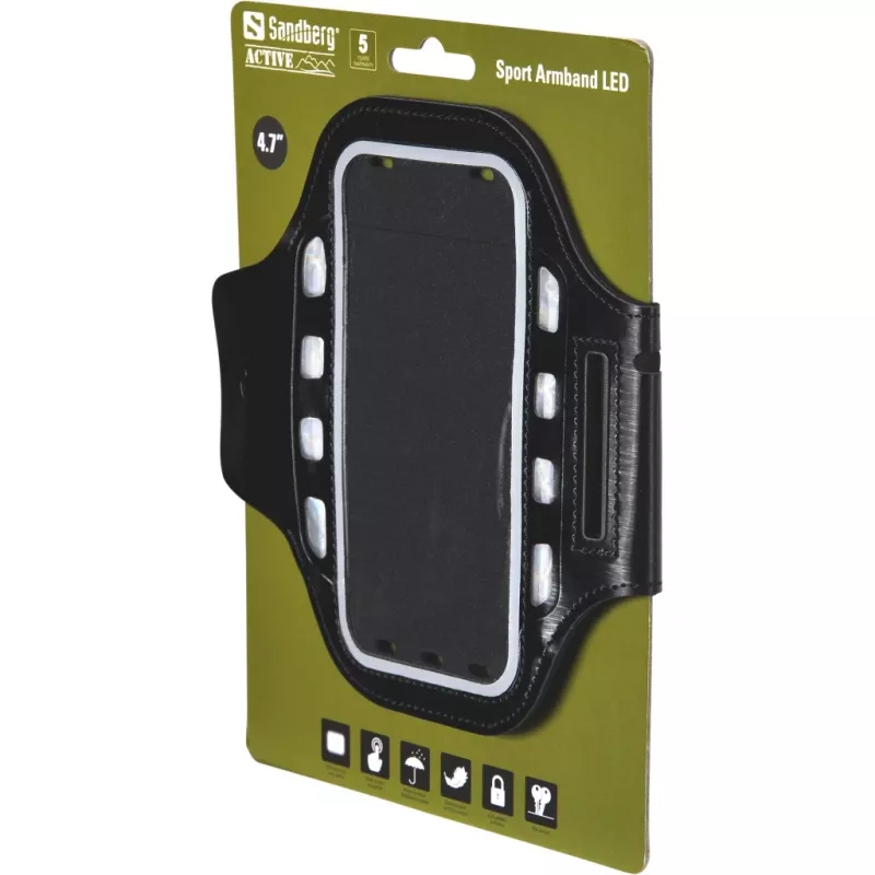 Funda con banda para brazo Sandberg Sport Armband LED 4,7''
