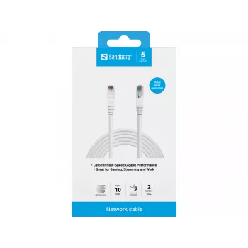 Cable de red Sandberg UTP Cat6 RJ-45 2 m blanco
