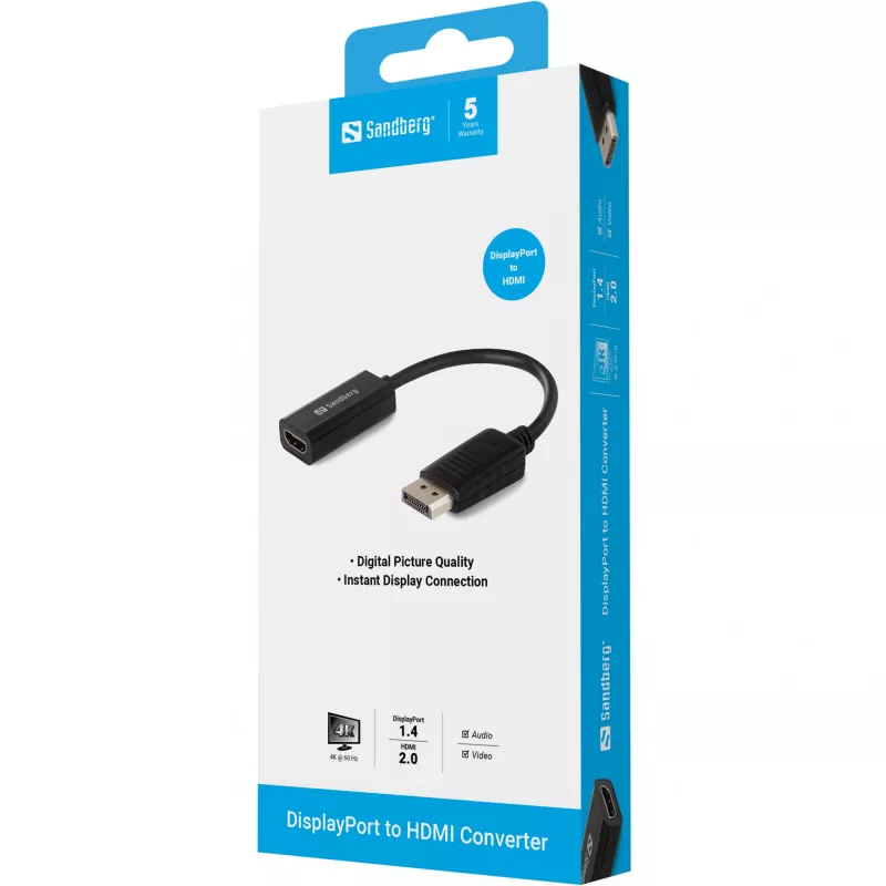 Adaptador DisplayPort a HDMI Sandberg