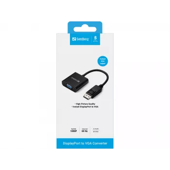 Adaptador DisplayPort a VGA Sandberg