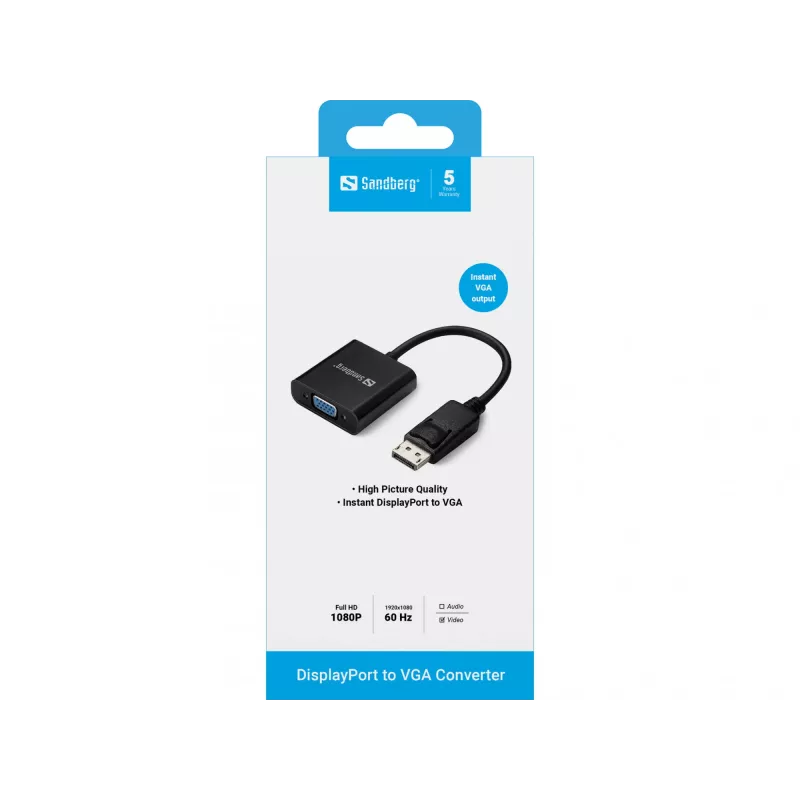 Adaptador DisplayPort a VGA Sandberg