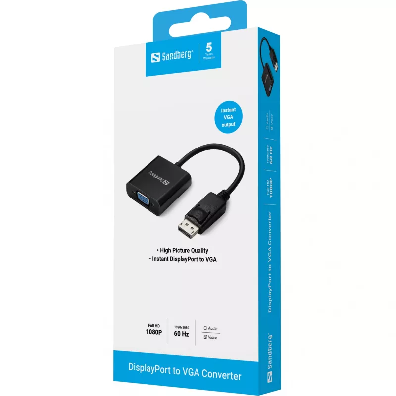 Adaptador DisplayPort a VGA Sandberg