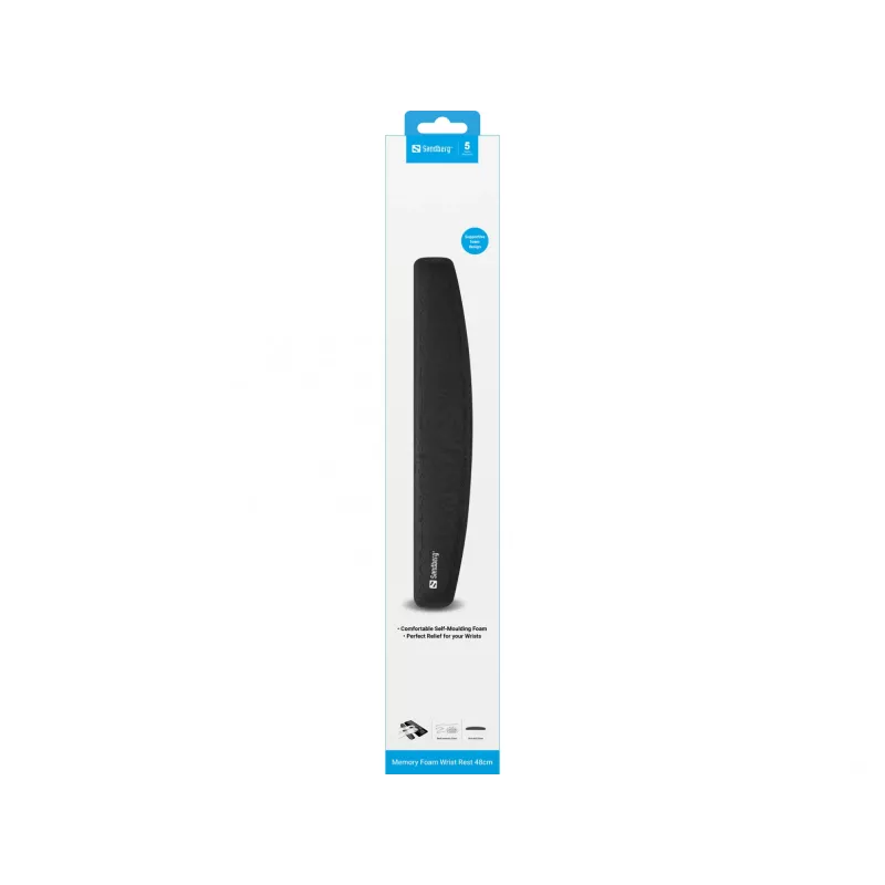 Reposamuñecas Sandberg Memory Foam 48 cm negro