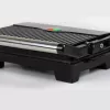 Parrilla de contacto JATA JEGR1107 1000W negra acero inoxidable mando giratorio