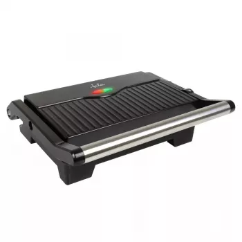 Parrilla de contacto JATA JEGR1107 1000W negra acero inoxidable mando giratorio