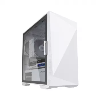 Caja de PC Zalman Z1 Iceberg White - mATX Mid Tower / 2 ventiladores de 120 mm preinstalados, Mini Tower