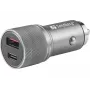 Cargador de coche Sandberg 1xQC3.0+1xUSB-C 48W, coche, mechero, 12 V, metálico