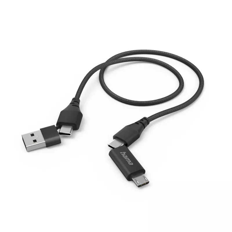 Hama 00201537 Cable USB USB 2.0 1,5 m USB-A/USB-C USB-C/Micro-USB B negro