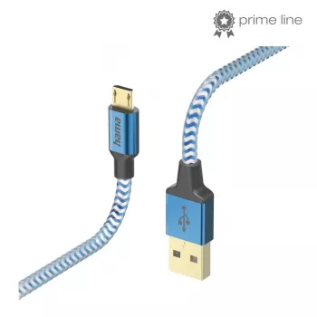 Hama Reflective Cable USB USB 2.0 1,5 m USB A Micro-USB B azul