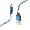 Hama Reflective Cable USB USB 2.0 1,5 m USB A Micro-USB B azul