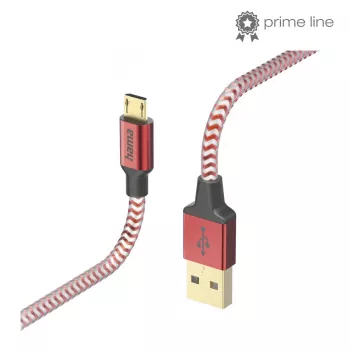 Hama Reflective Cable USB USB 2.0 1,5 m USB A Micro-USB B rojo
