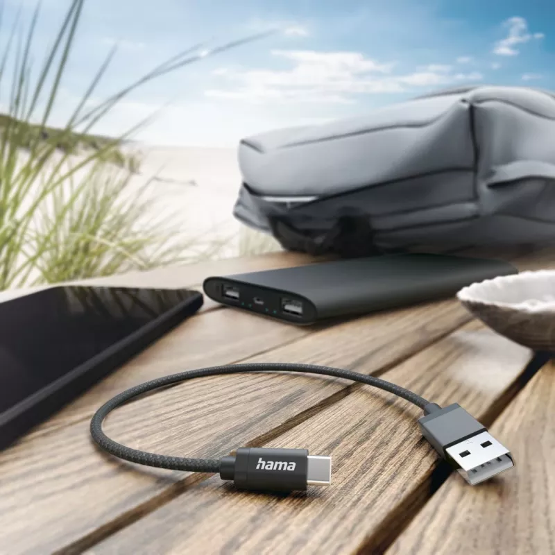 Hama 00201600 Cable USB USB 2.0 0,2 m USB A USB C negro