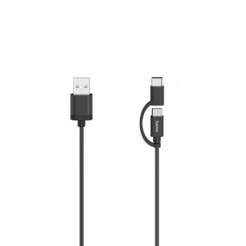 Hama 00200616 Cable USB USB 2.0 0,75 m USB A USB C/Micro-USB A negro