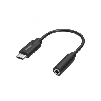 Hama 00205282 Cable para móvil negro USB C 3,5 mm