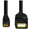 Hama 173892 cable USB USB 2.0 0,15 m Micro-USB B USB A negro