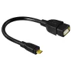Hama 173892 cable USB USB 2.0 0,15 m Micro-USB B USB A negro