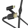 Hama Stand cable USB USB 2.0 1,5 m USB A a Micro-USB B negro
