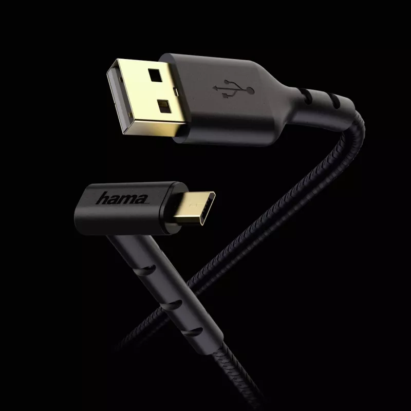 Hama Stand cable USB USB 2.0 1,5 m USB A a Micro-USB B negro