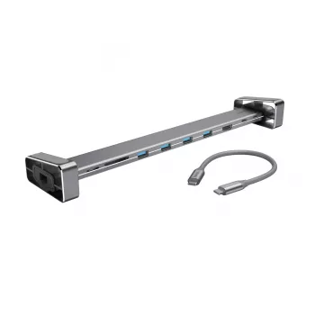 Hama 00200103 dock para portátil/replicador de puertos USB 3.2 Gen 1 (3.1 Gen 1) Type-C gris