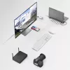 Hama 00200103 base de conexión USB-C 9 en 1, USB 3.2 Gen 1, 4x USB-A, USB-C PD, HDMI, LAN, SD/microSD, gris