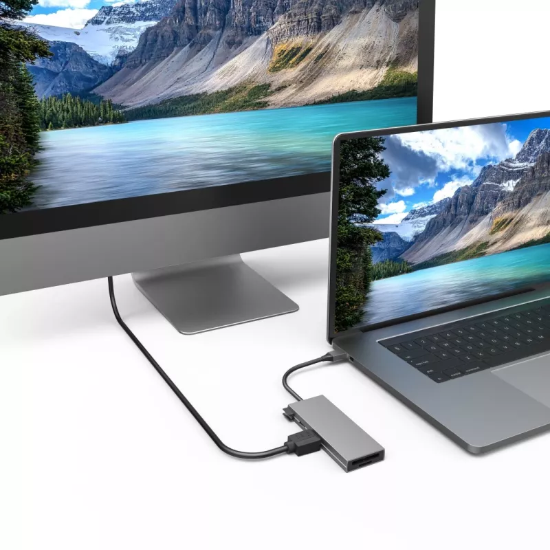 Hama 00200110 adaptador multipuerto USB-C, base de conexión, 6 puertos, USB-C 3.2 Gen 1, HDMI