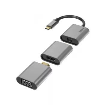 Adaptador gráfico USB Hama 00200306 4096 x 2160 píxeles Gris