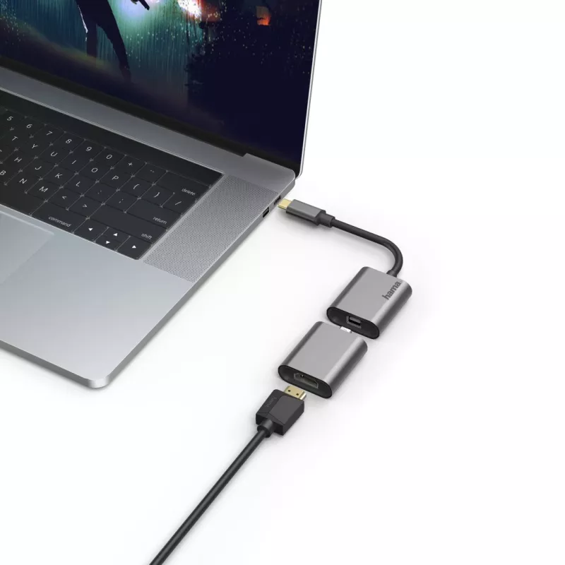 Adaptador gráfico USB Hama 00200306 4096 x 2160 píxeles Gris